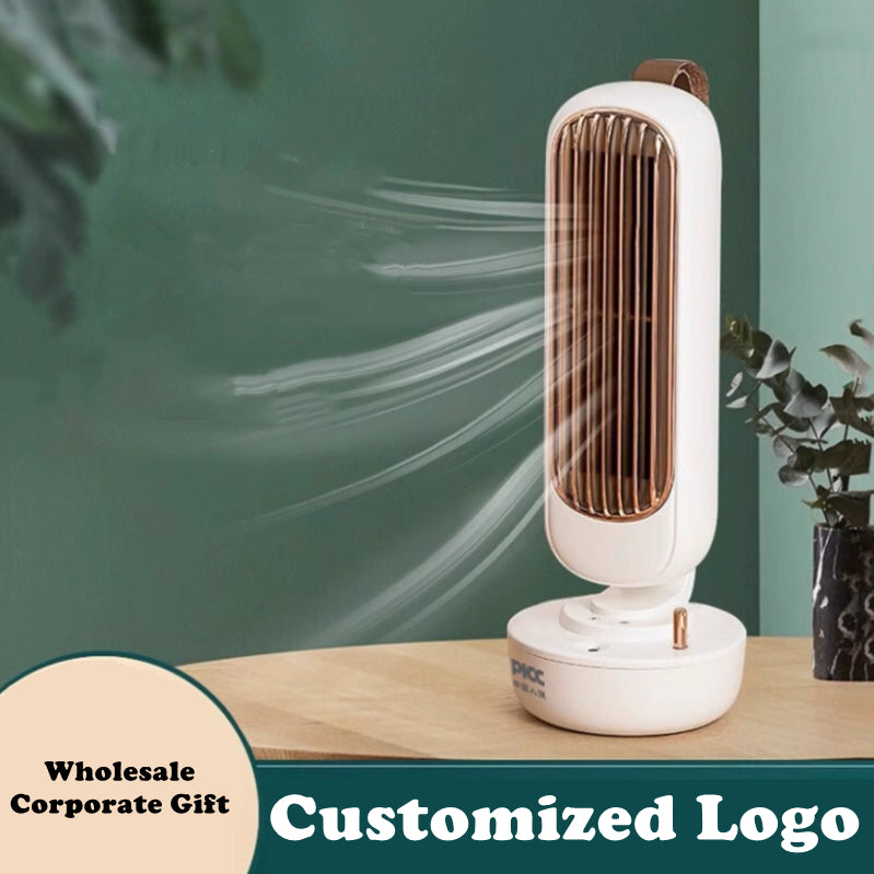 Wholesale Corporate Gift Company Event 2 In 1 Desktop Humidifier Tower Fan Customized Logo