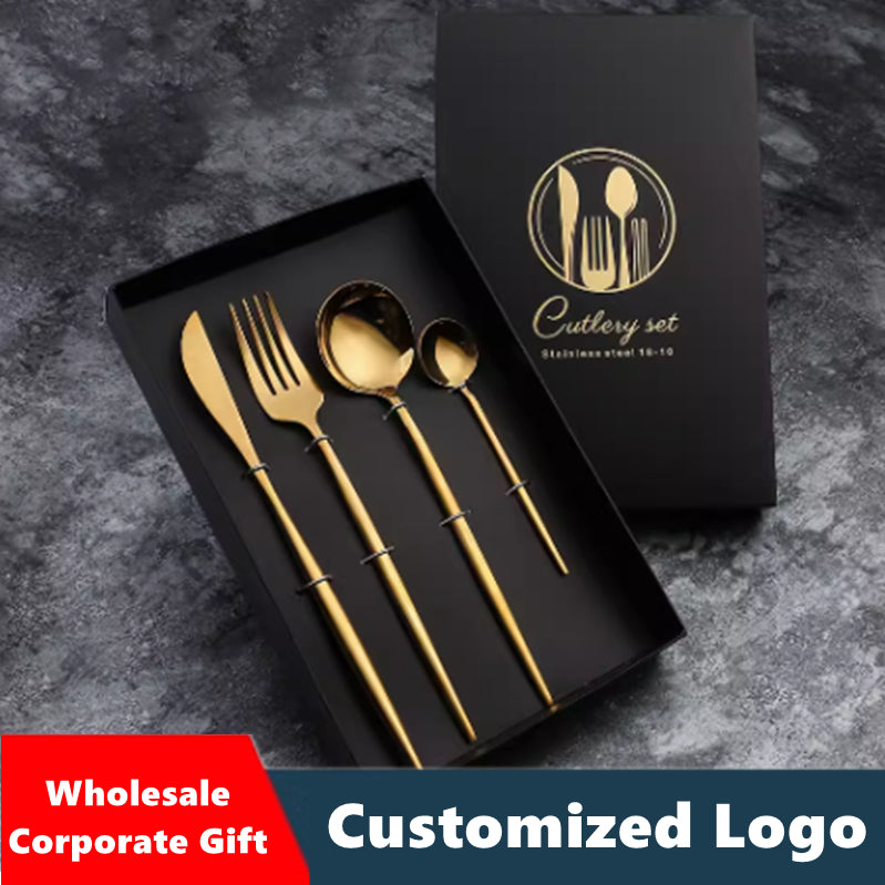 Wholesale Corporate Gift Cutlery Set Spoon Fork Chopstick Company Event Customized Logo